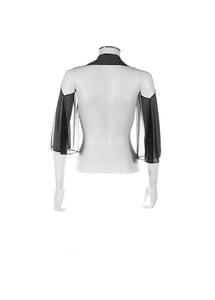 Reverse Half Cape Choker Chiffon - sleevzies
