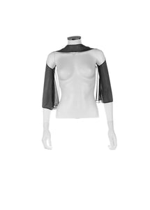 Reverse Half Cape Choker Chiffon - sleevzies